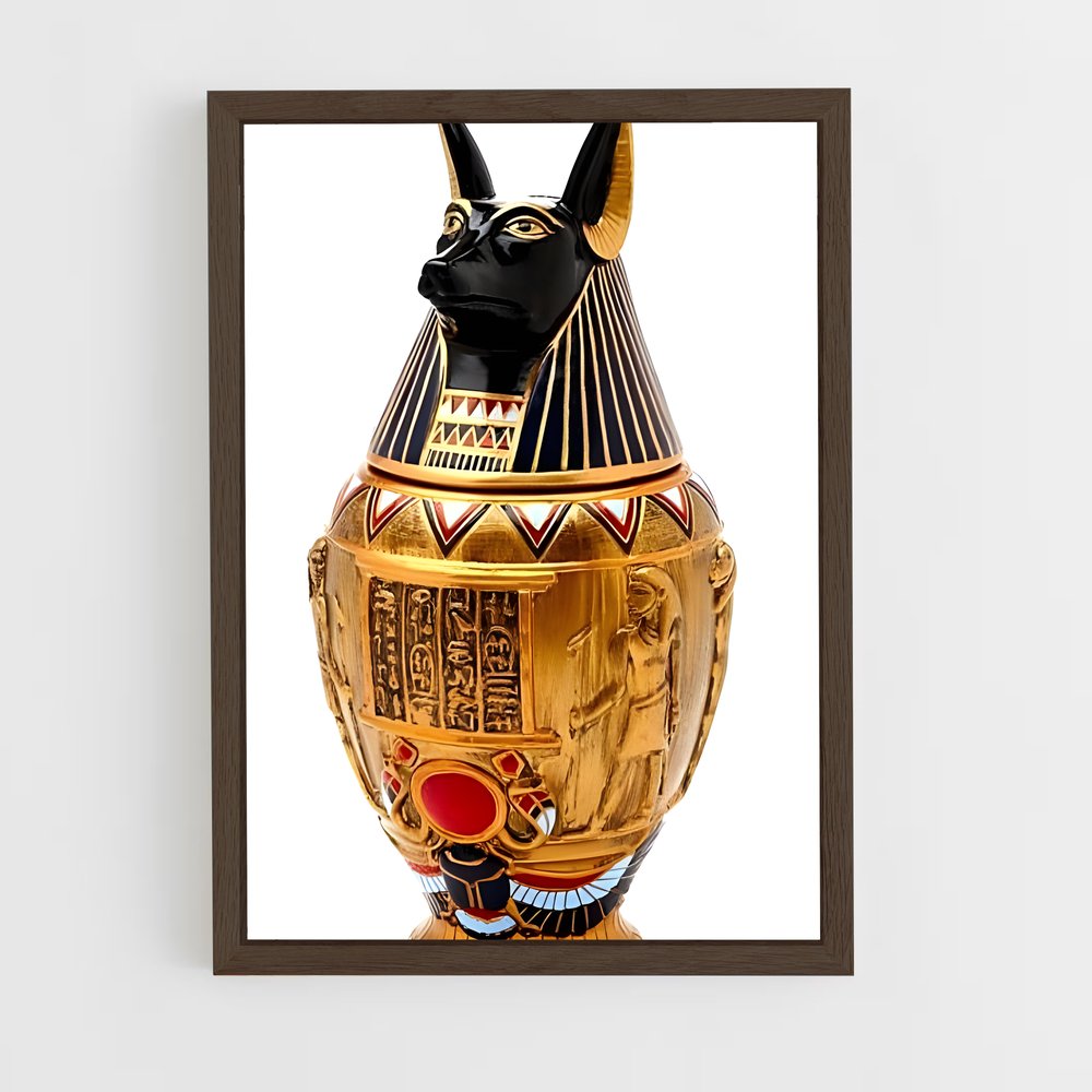 ap-canopic jars-4 cadre Bois foncé