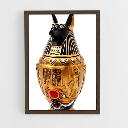 ap-canopic jars-4 cadre Bois foncé