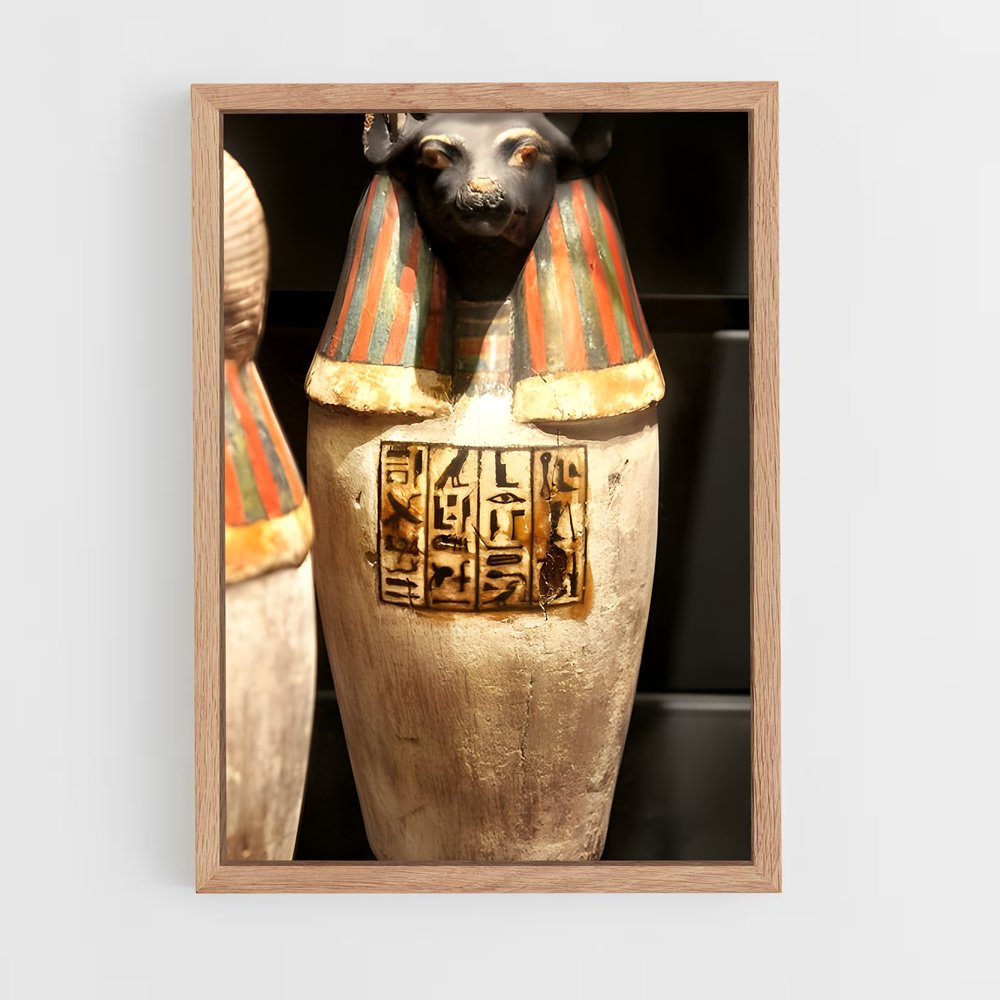 ap-canopic jars-5 cadre Bois clair