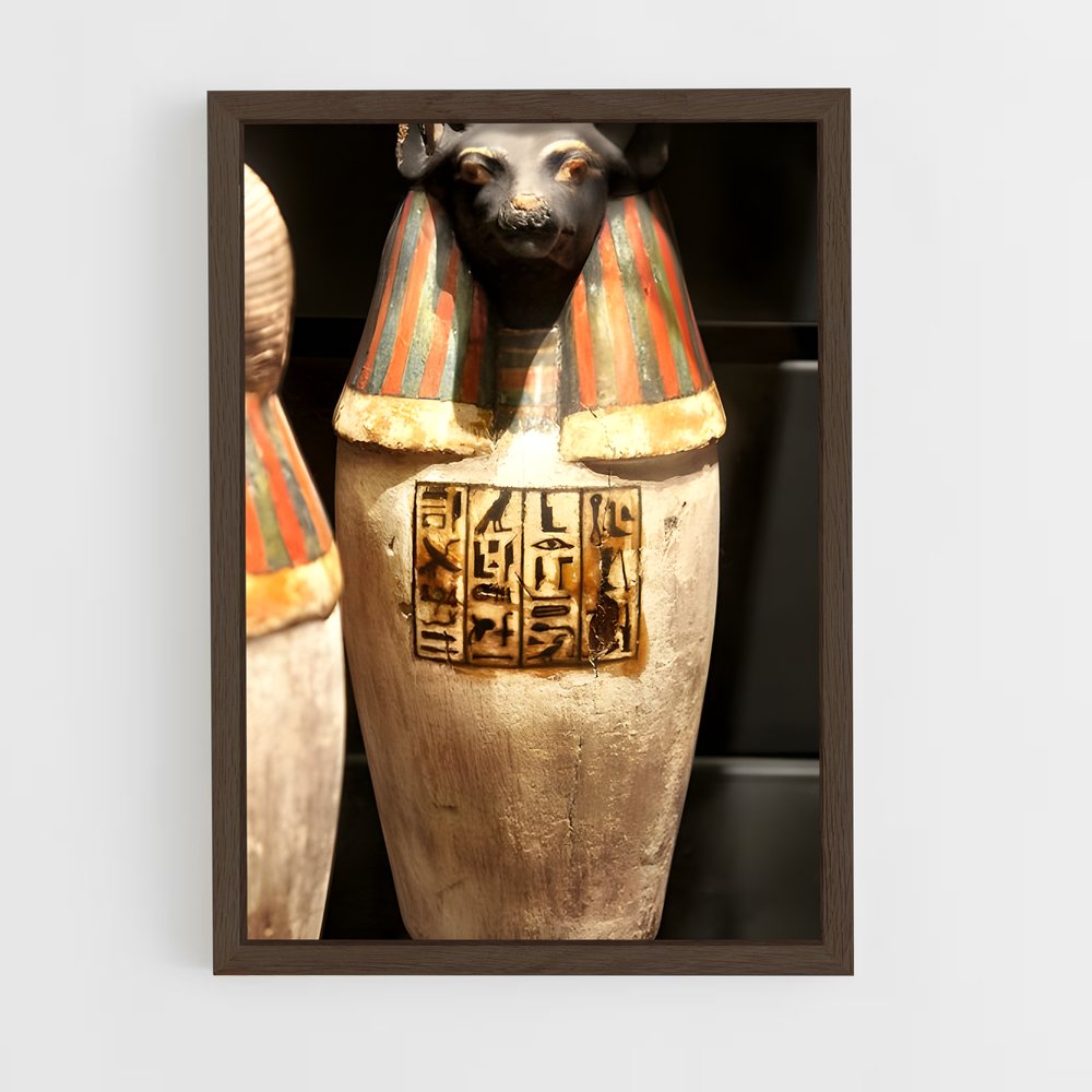 ap-canopic jars-5 cadre Bois foncé