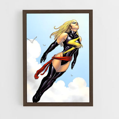 ap-captain marvel-5 cadre Bois foncé
