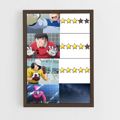 ap-captain tsubasa-8 cadre Bois foncé