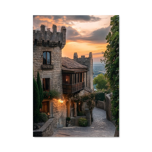 Poster Balcon sur Carcassonne