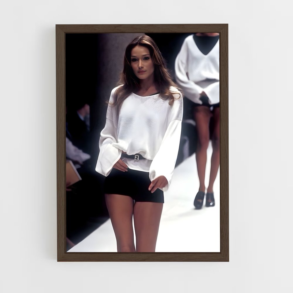ap-carla bruni-1 cadre Bois foncé