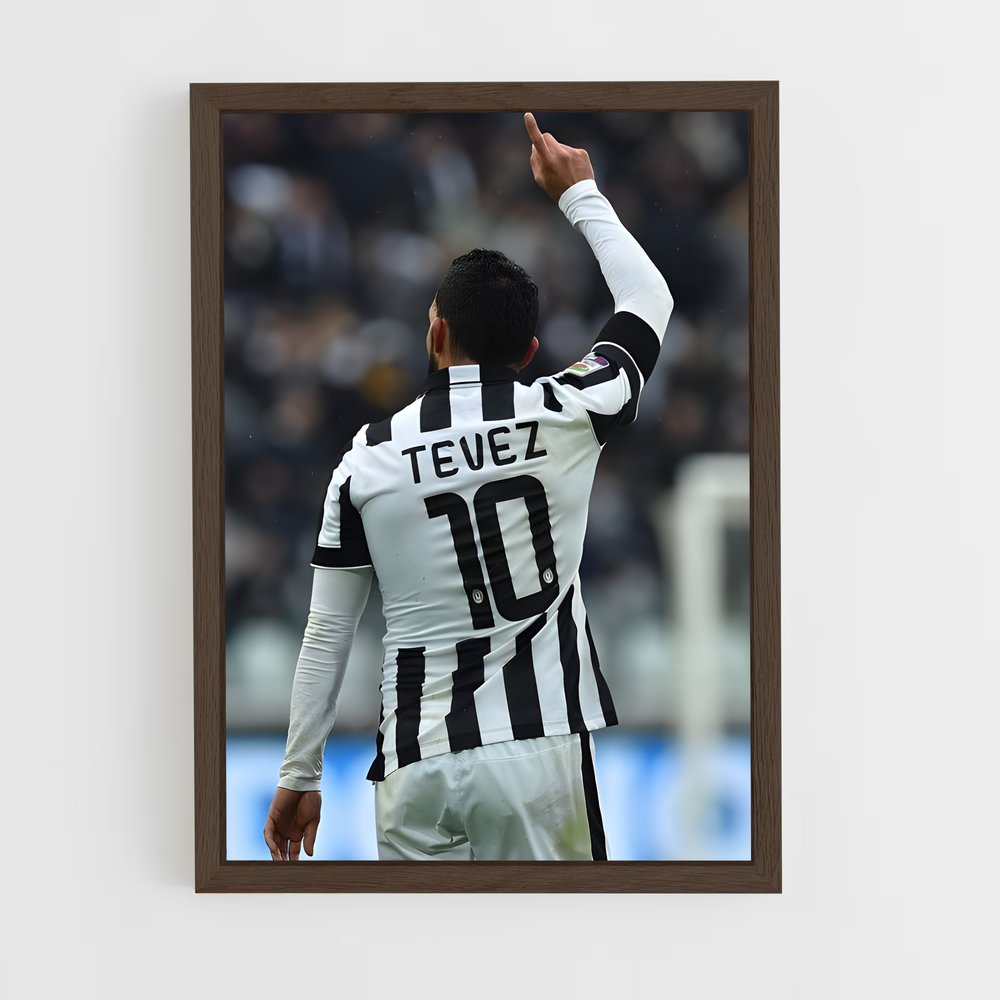 ap-carlos tevez-5 cadre Bois foncé