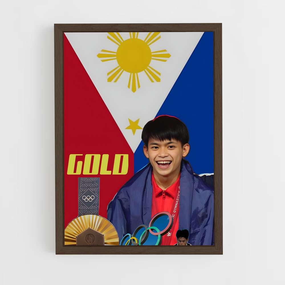 ap-carlos yulo-7 cadre Bois foncé