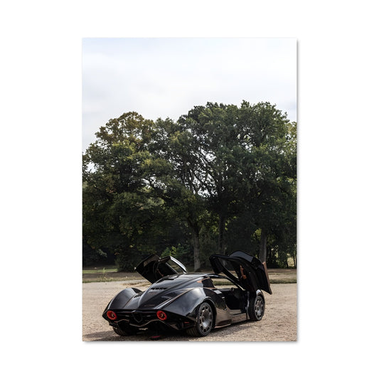 Poster Boulogne Noir et Rouge