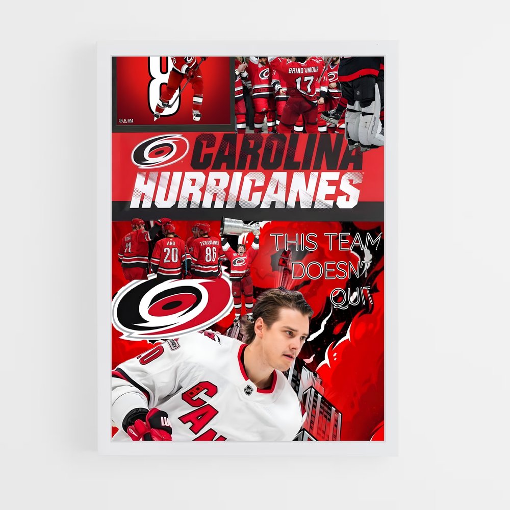 ap-carolina hurricanes-4 cadre Blanc