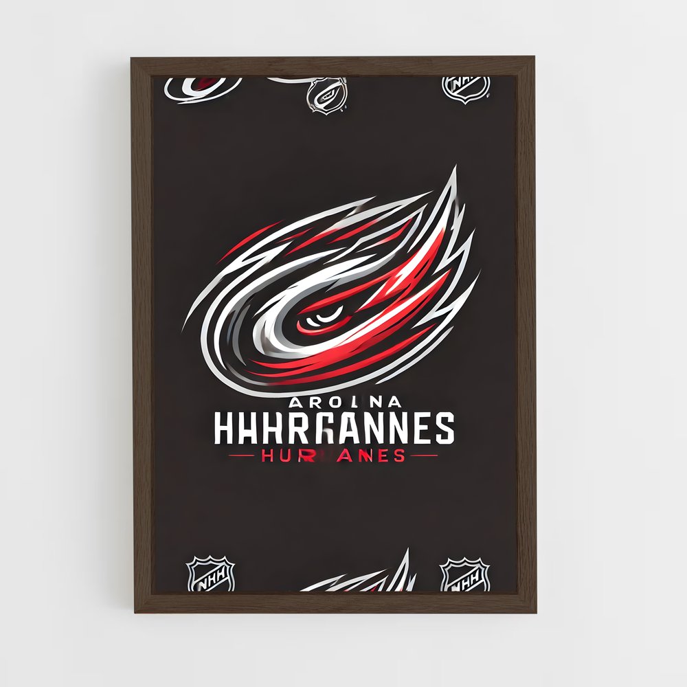 ap-carolina hurricanes-6 cadre Bois foncé