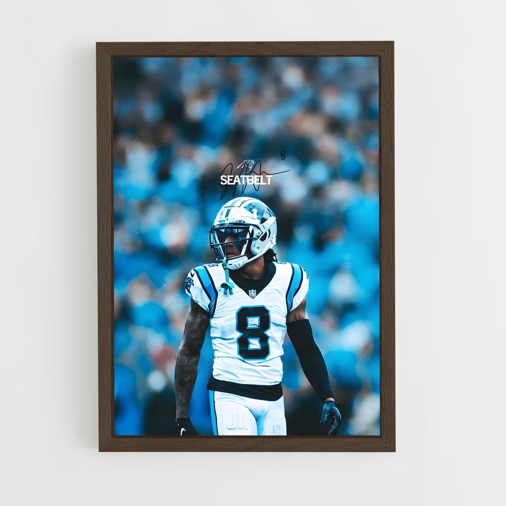 ap-carolina panthers-4 cadre Bois foncé