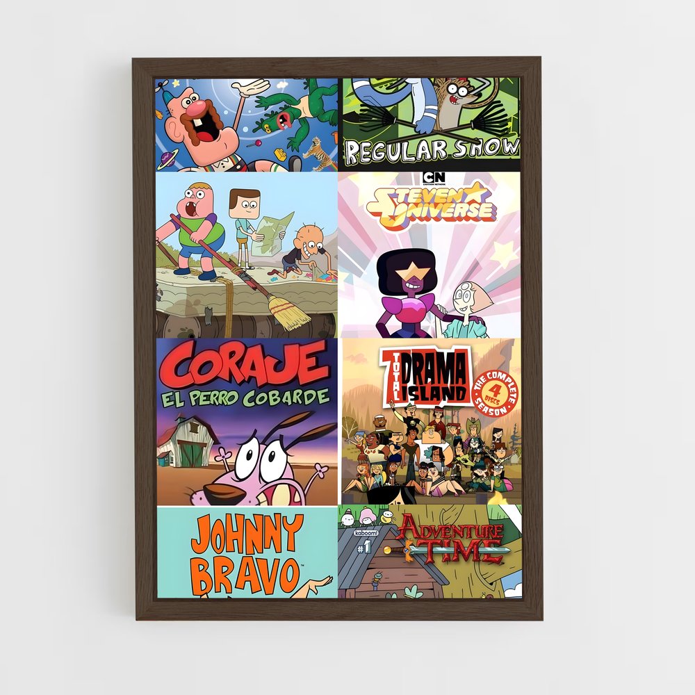 ap-cartoon network-3 cadre Bois foncé