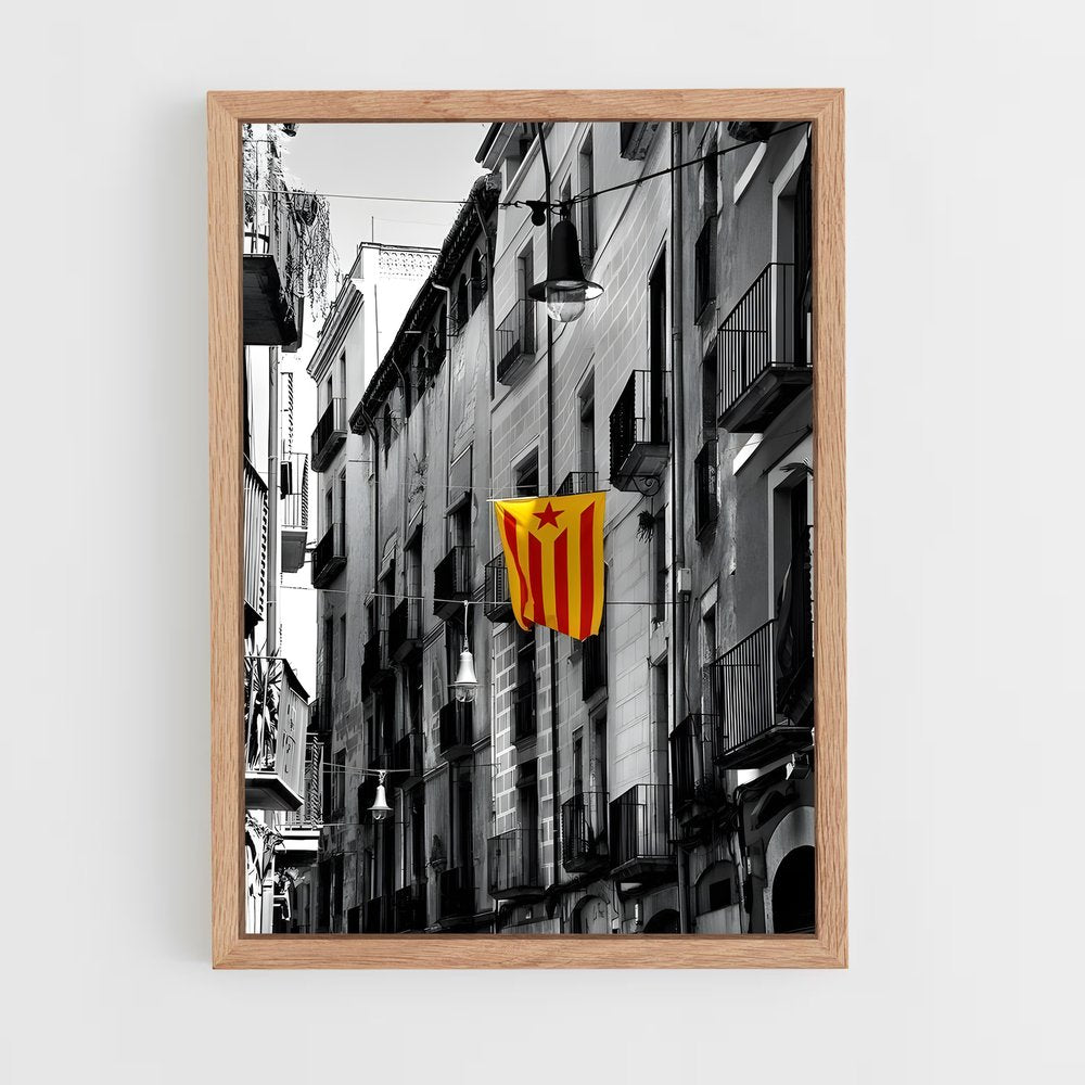 ap-catalonia flag-4 cadre Bois clair