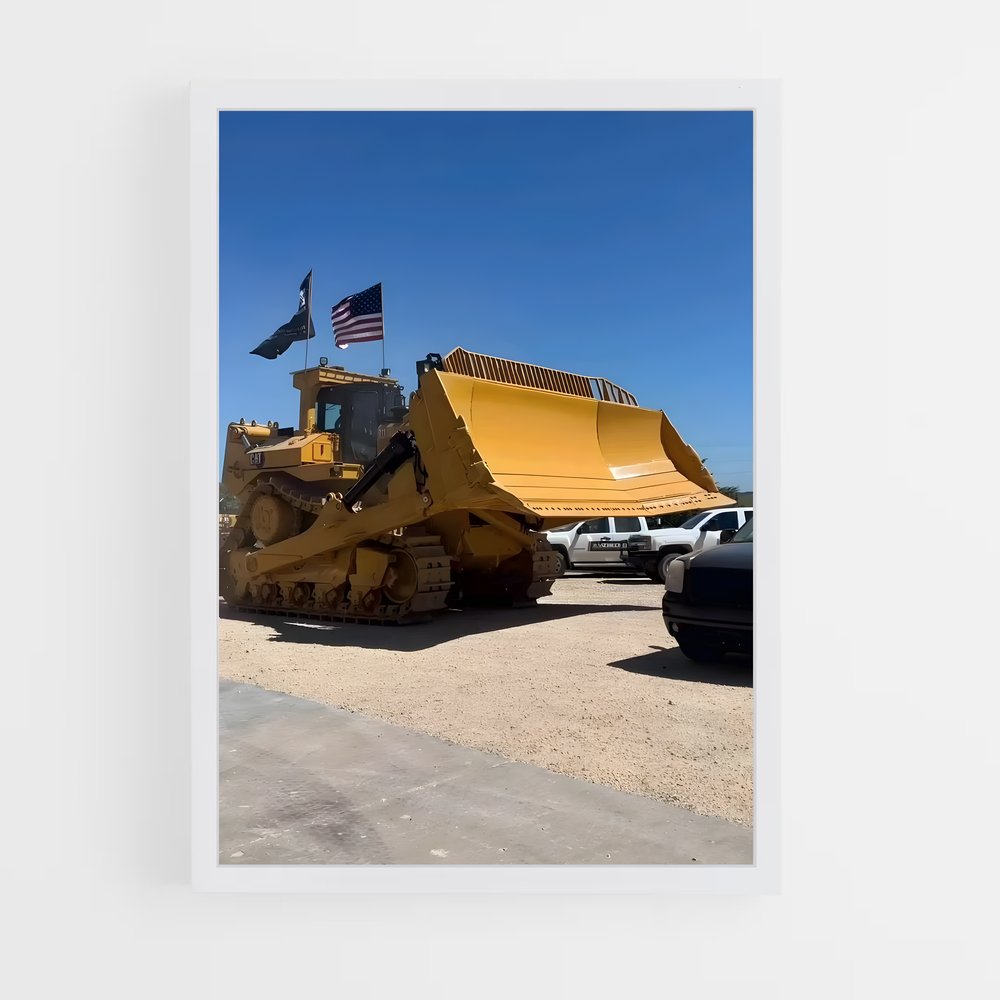 ap-caterpillar d11 bulldozer-1 cadre Blanc