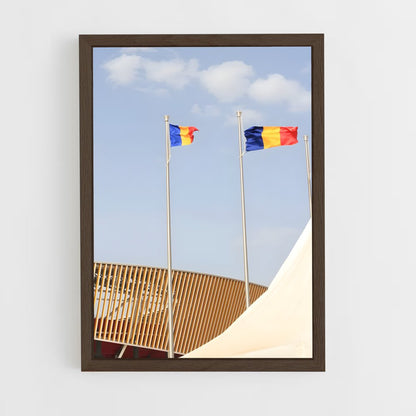 ap-chad flag-1 cadre Bois foncé