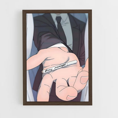 ap-chainsaw man-5 cadre Bois foncé