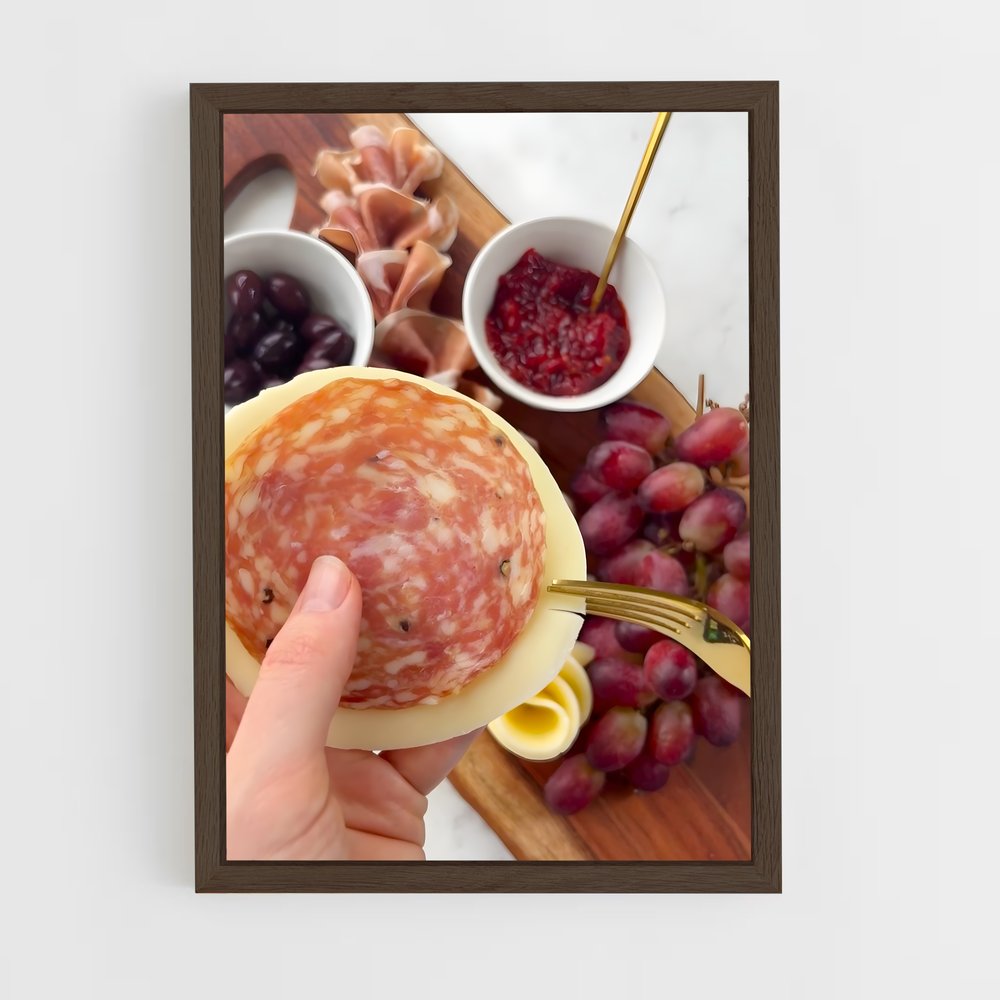 ap-charcuterie board-5 cadre Bois foncé
