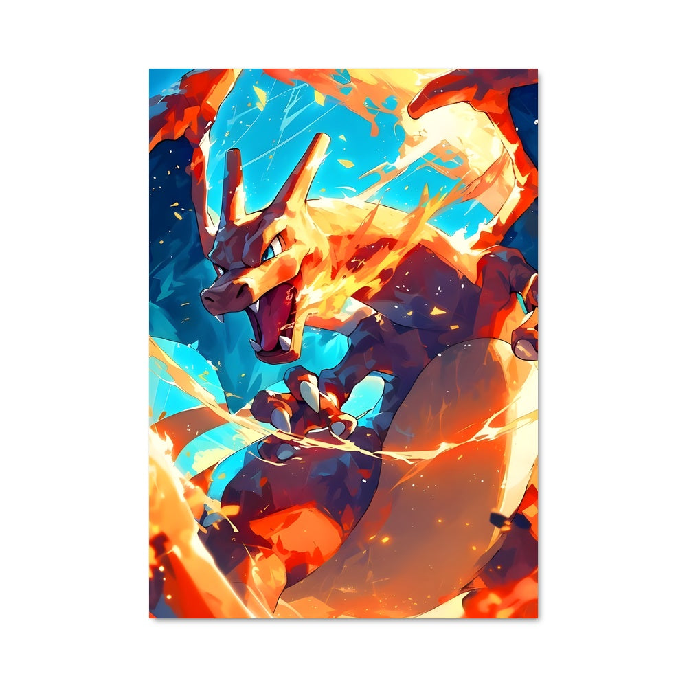 Poster Charizard en Flammes