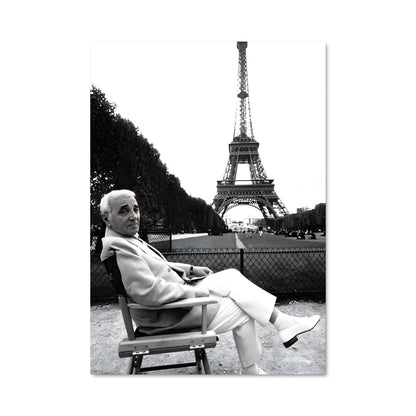 Poster Aznavour à Paris
