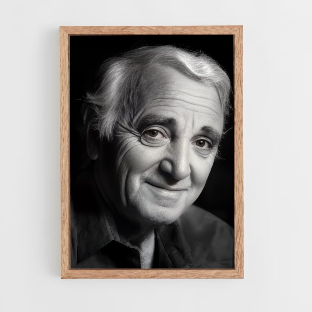 ap-charles aznavour-4 cadre Bois clair