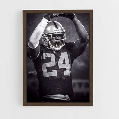 ap-charles woodson-9 cadre Bois foncé