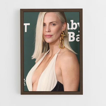 ap-charlize theron-6 cadre Bois foncé