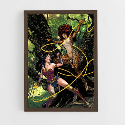 ap-cheetah wonder woman-5 cadre Bois foncé