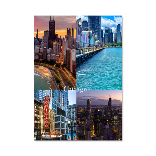 Poster Chicago au Crépuscule