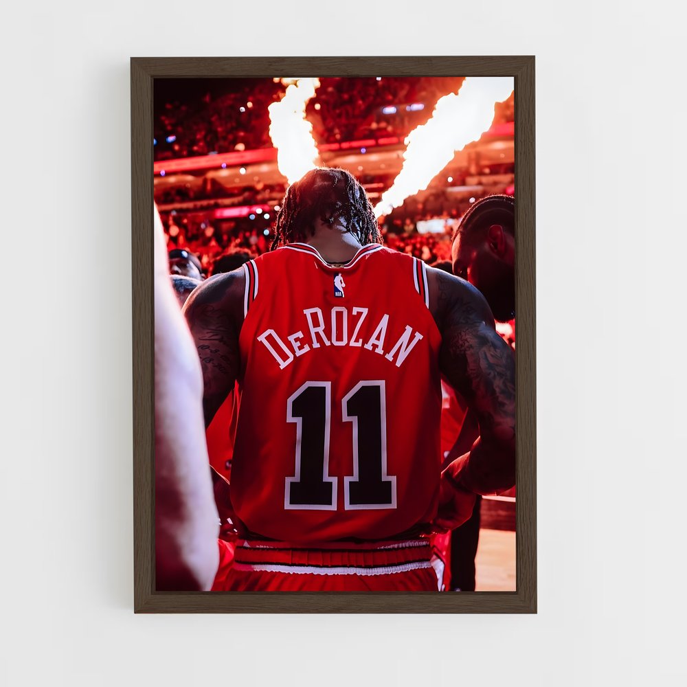 ap-chicago bulls-15 cadre Bois foncé