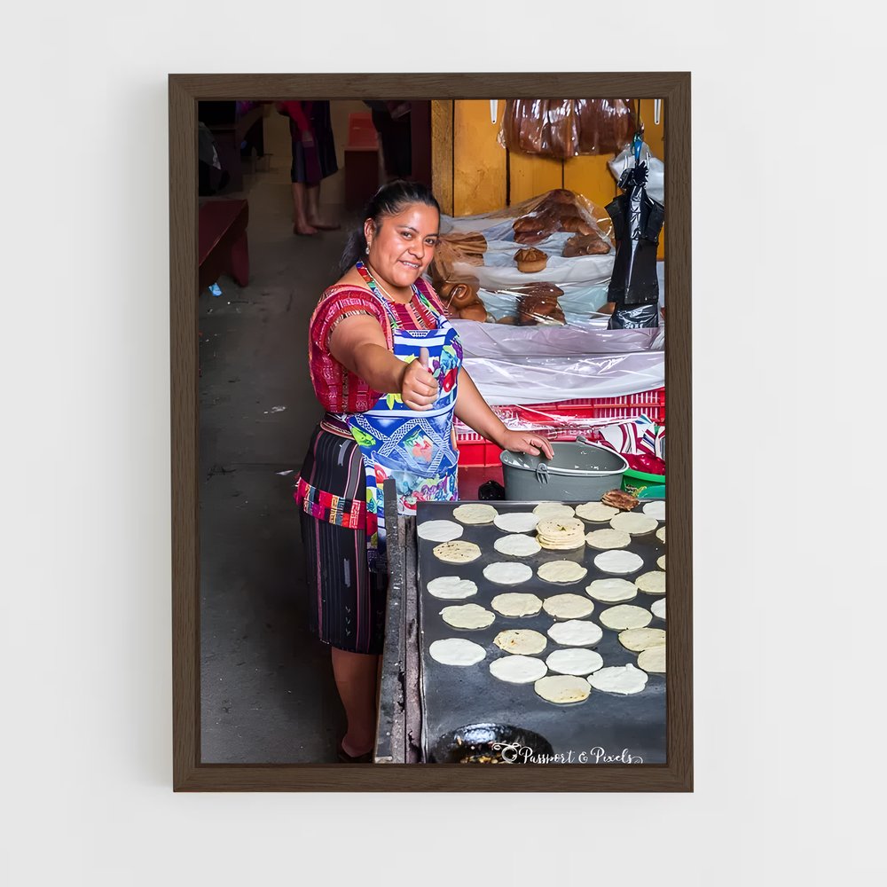 ap-chichicastenango market-2 cadre Bois foncé