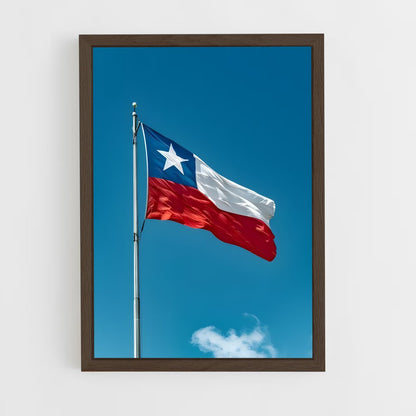 ap-chile flag-1 cadre Bois foncé