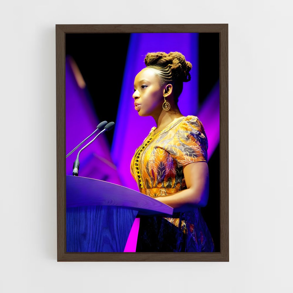 ap-chimamanda ngozi adichie-1 cadre Bois foncé