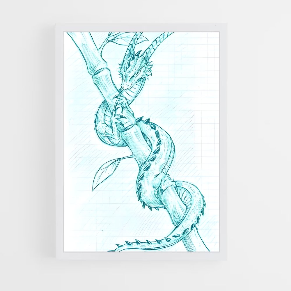 ap-chinese dragon-12 cadre Blanc