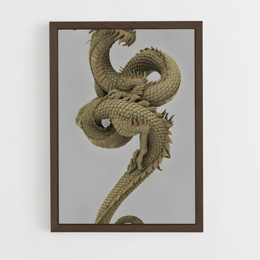 ap-chinese dragon-14 cadre Bois foncé