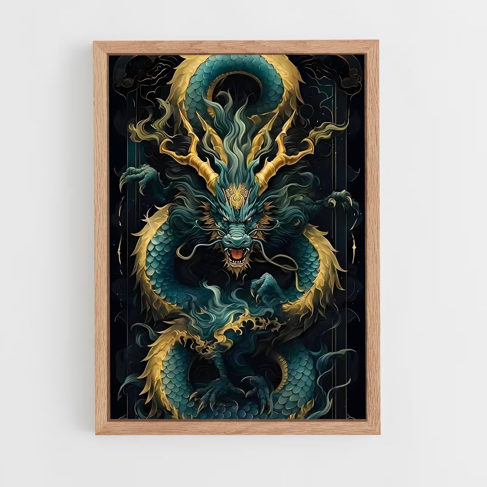 ap-chinese dragon-9 cadre Bois clair