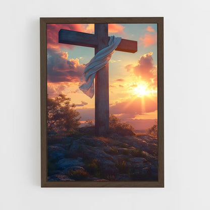 ap-christian cross-2 cadre Bois foncé