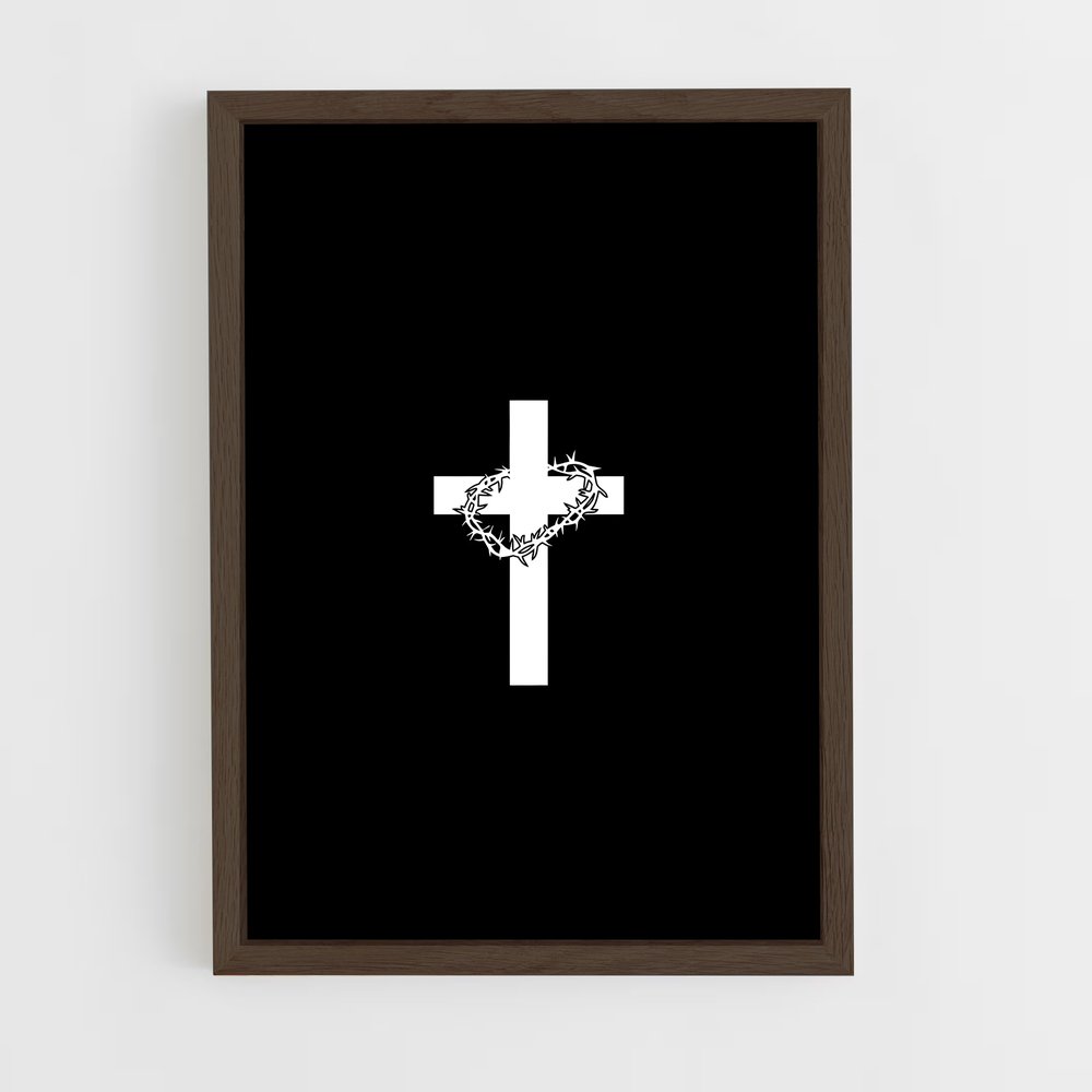 ap-christian cross-8 cadre Bois foncé