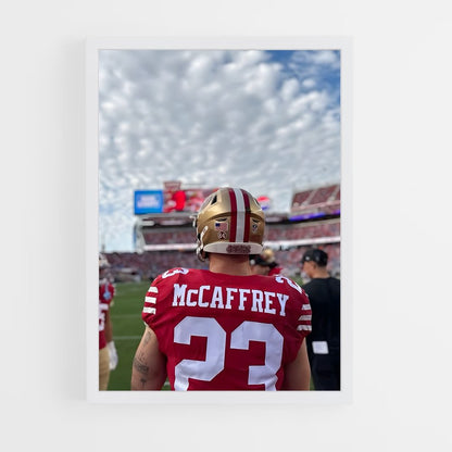 ap-christian mccaffrey-4 cadre Blanc