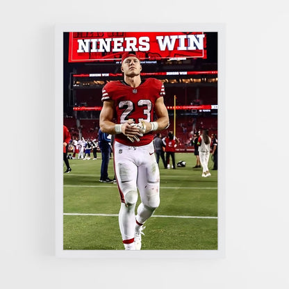 ap-christian mccaffrey-5 cadre Blanc