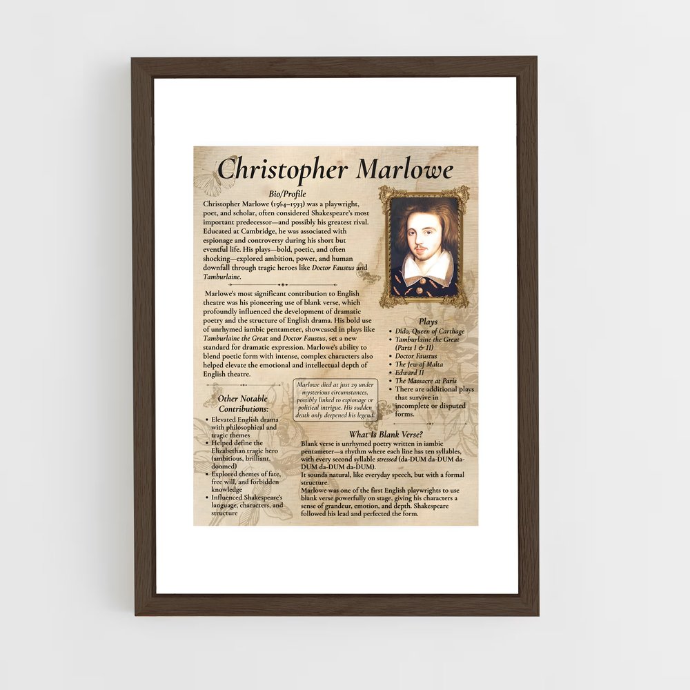 ap-christopher marlowe-2 cadre Bois foncé