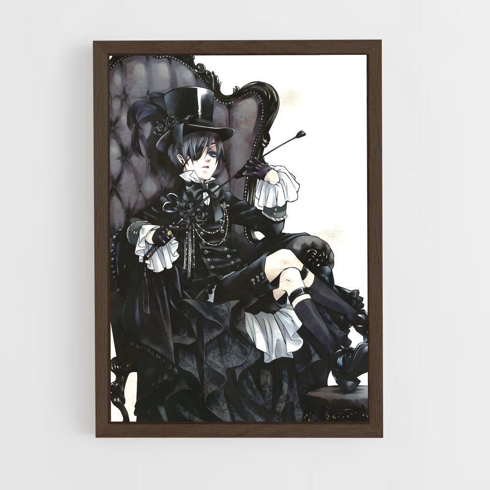 ap-ciel phantomhive-1 cadre Bois foncé