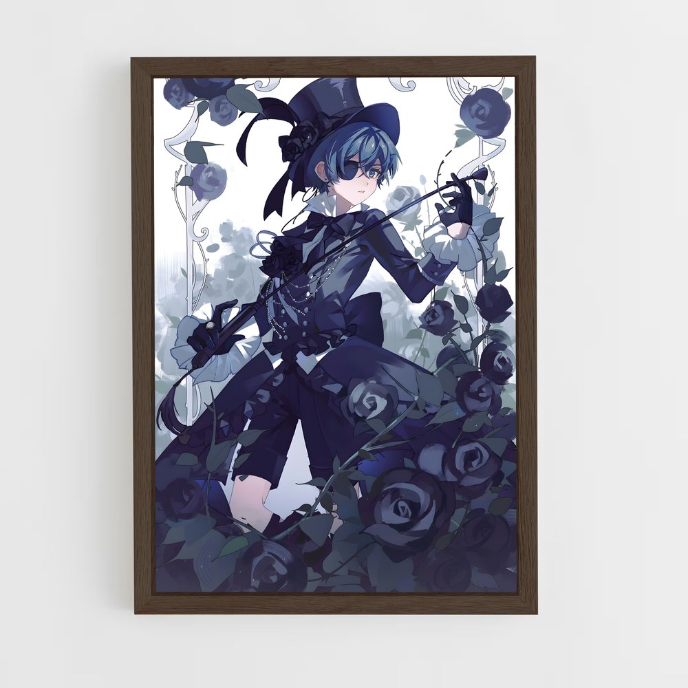 ap-ciel phantomhive-4 cadre Bois foncé
