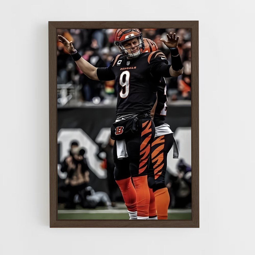ap-cincinnati bengals-3 cadre Bois foncé