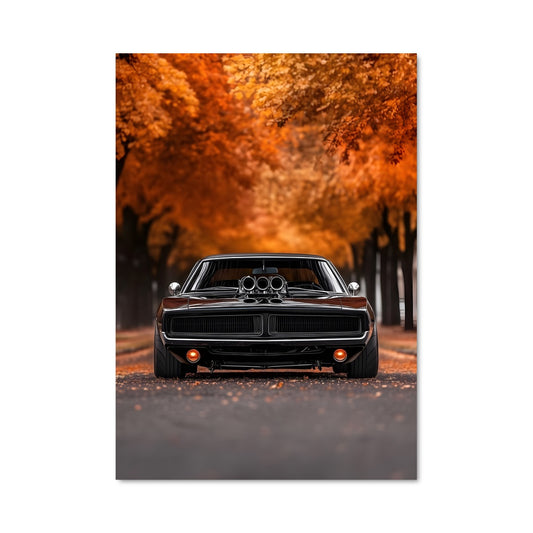 Poster Automne Noir