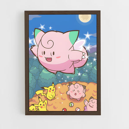 ap-clefairy-3 cadre Bois foncé