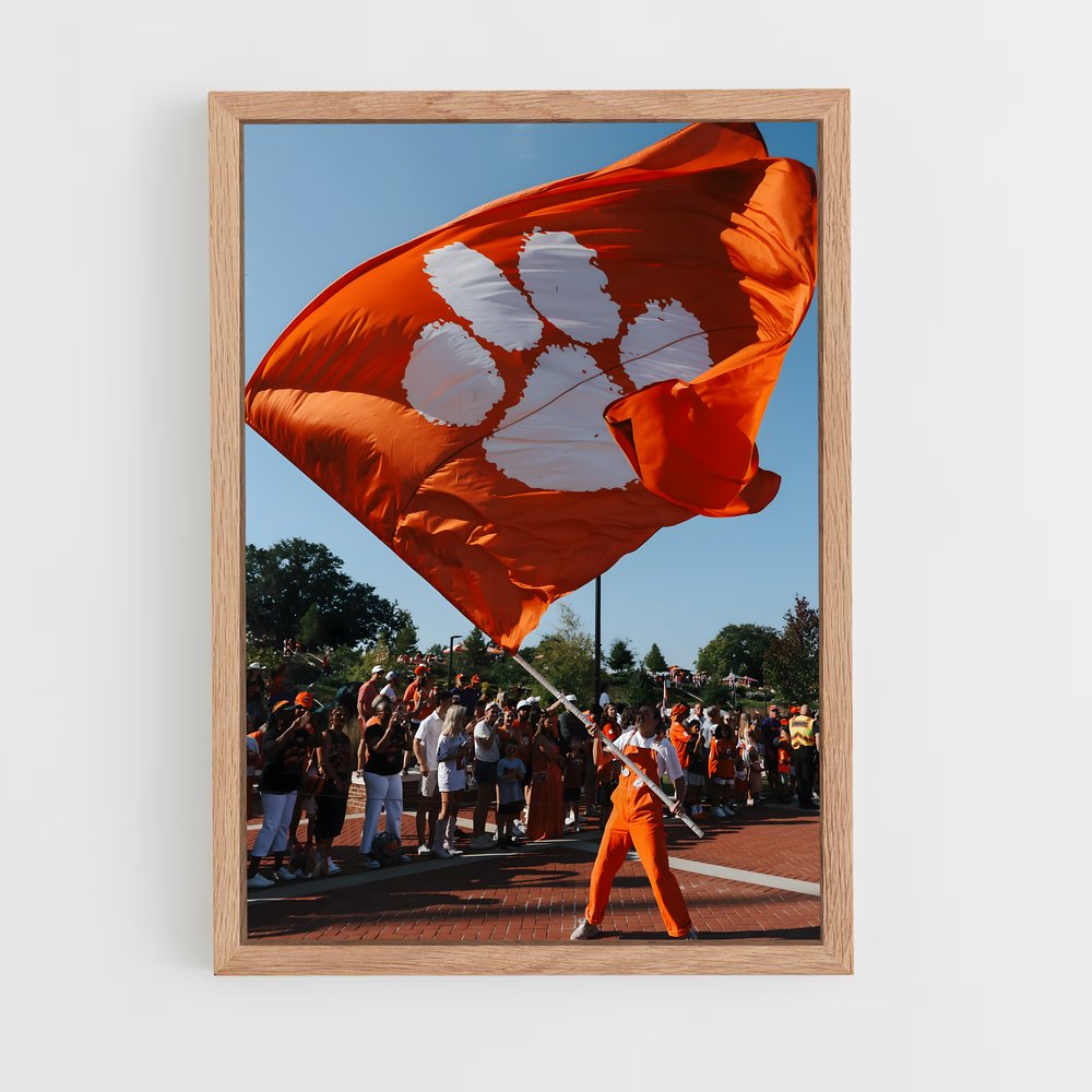 ap-clemson tigers-11 cadre Bois clair