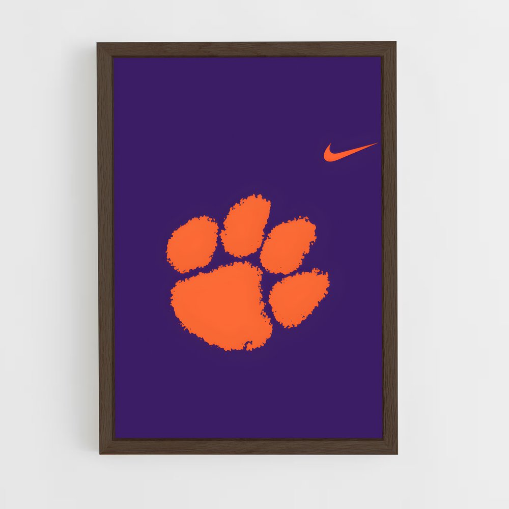 ap-clemson tigers-3 cadre Bois foncé