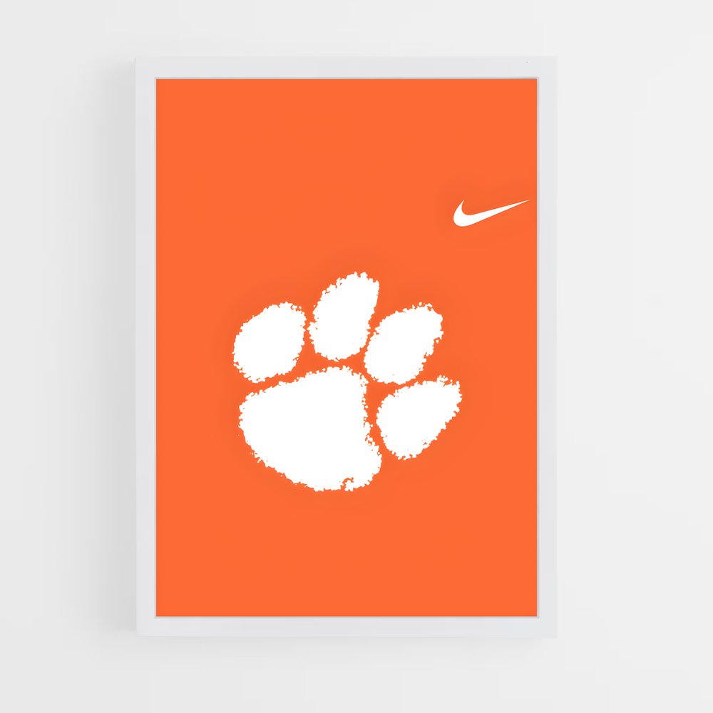 ap-clemson tigers-5 cadre Blanc
