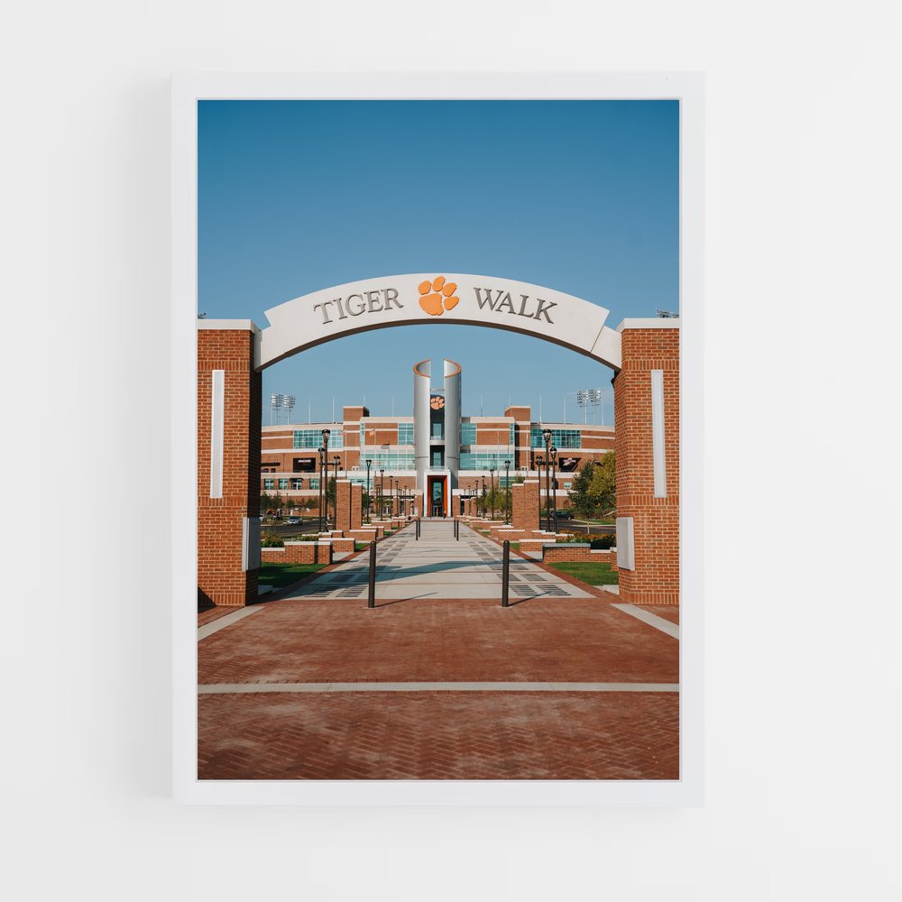 ap-clemson tigers-6 cadre Blanc