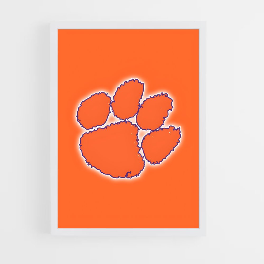 ap-clemson tigers-9 cadre Blanc