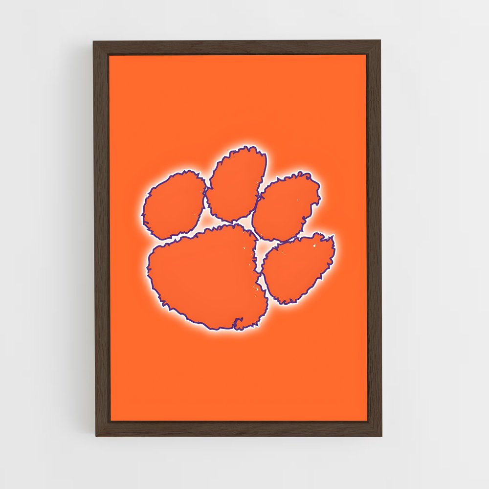 ap-clemson tigers-9 cadre Bois foncé